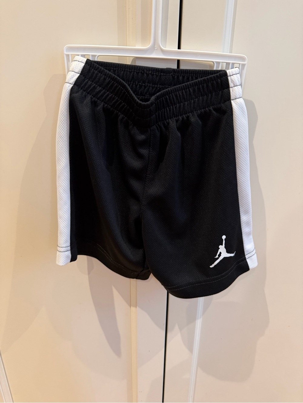 Jordan 2t Black Athletic Shorts with White Side Panels
